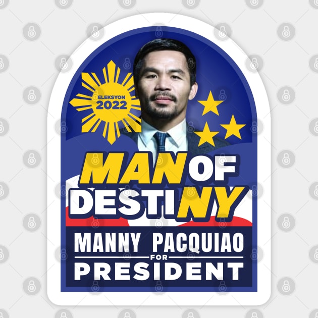 MANNY PACQUIAO FOR PRESIDENT ELECTION 2022 V2 Sticker by VERXION